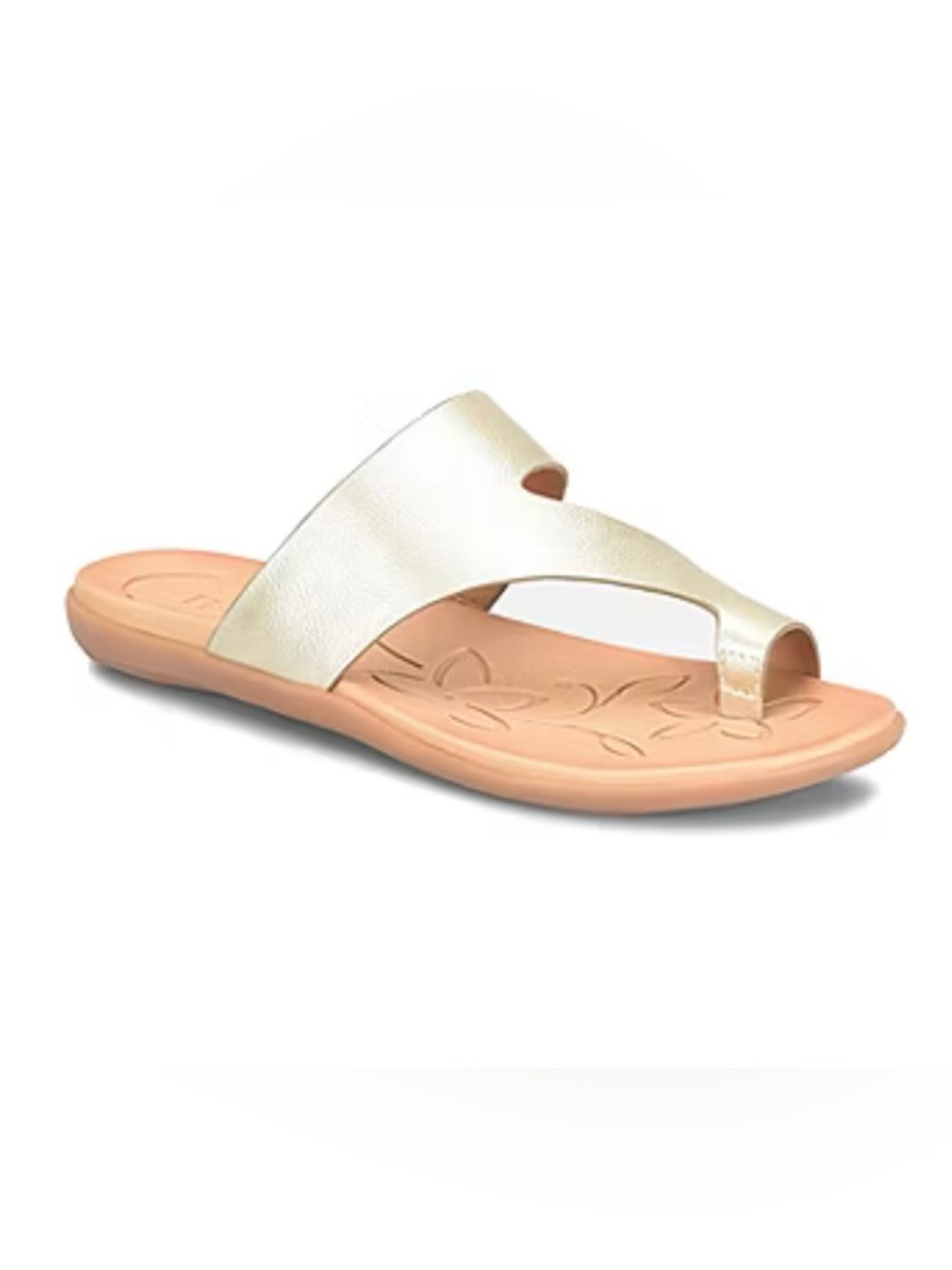 NWT boc by Born Hazy Metallic Champagne Toe-Ring Slide Sandal. Gorgeous color. 8